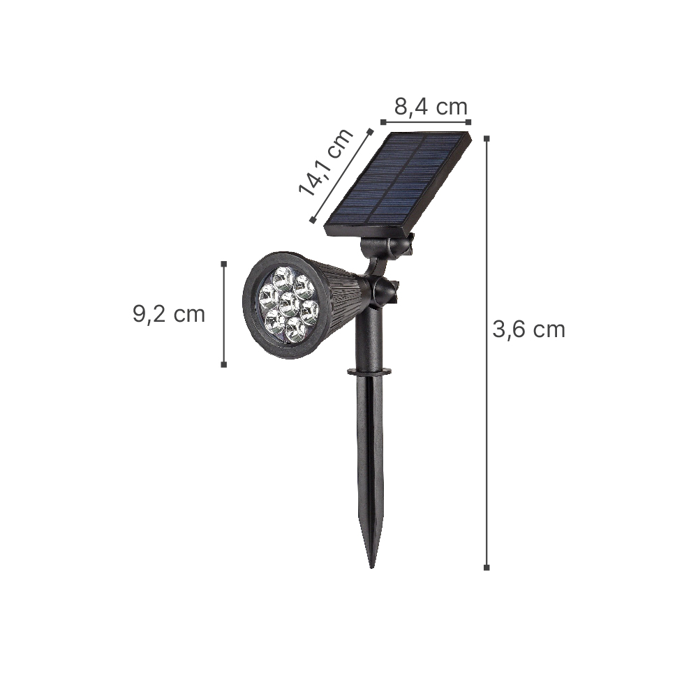 InLight Amistad-LED 2W RGB Solar Spike Light in Black Color (80204910S)