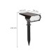 InLight Melville 3W 3CCT Solar Spike Light in Black Color (80204810S)