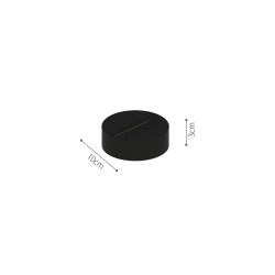 InLight Βάση στρογγυλή για μονοφασική ράγα σε μαύρη απόχρωση (TC1-033-Black)