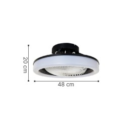 it-Lighting Eidin 36W 3CCT LED Fan Light in Black Color (101000820)