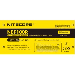 ΜΠΑΤΑΡΙΑ NITECORE NBP100R για MH40pro