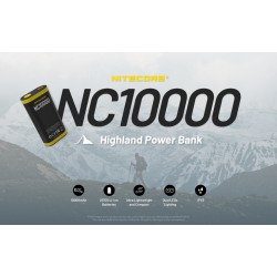 POWER BANK NITECORE NC10000+USB-C cable
