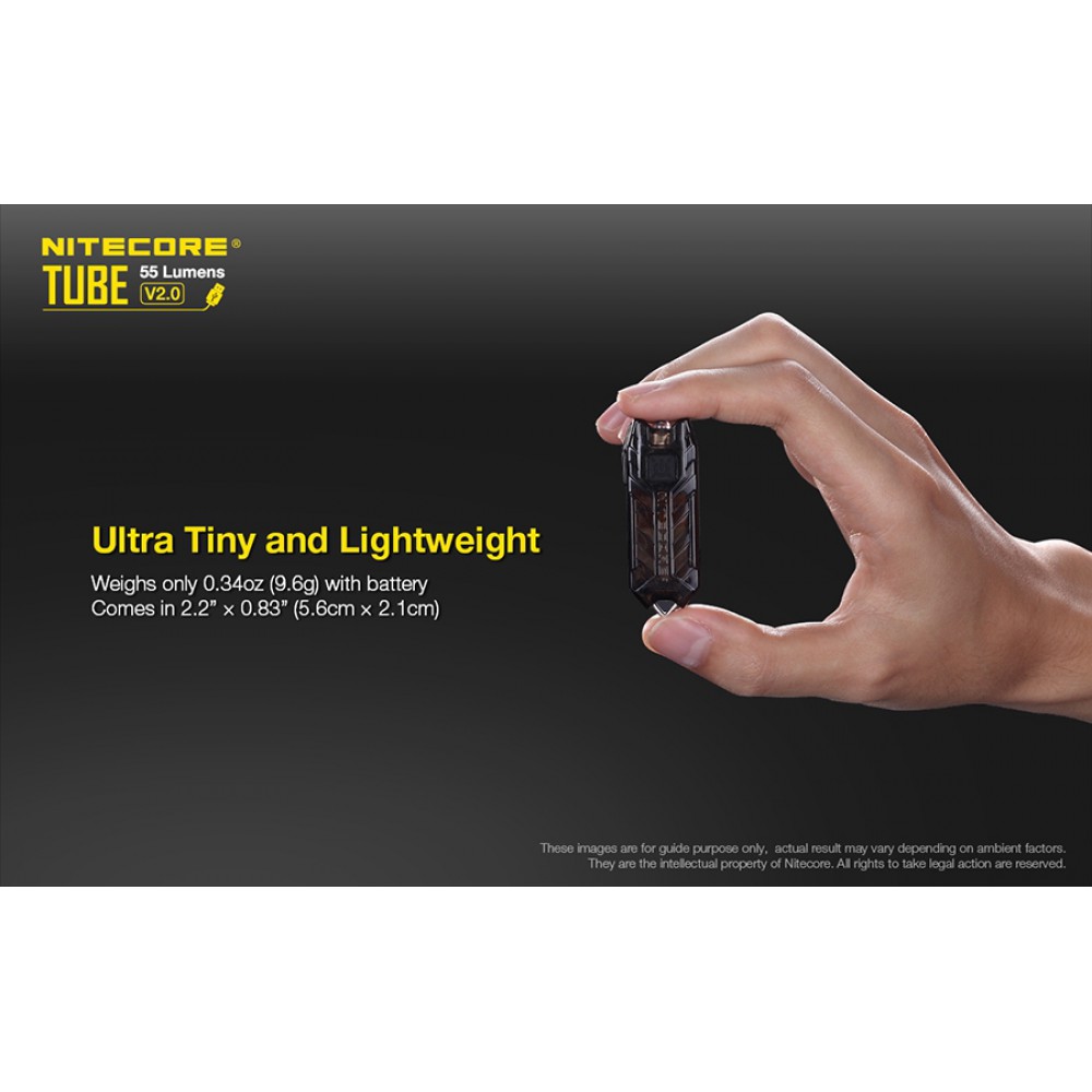 ΦΑΚΟΣ LED NITECORE TUBE, Black, V2.0, 55lumens