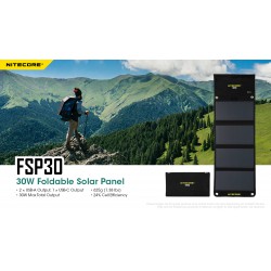 ΗΛΙΑΚΟ PANEL NITECORE FSP30, Φορητό, 30W