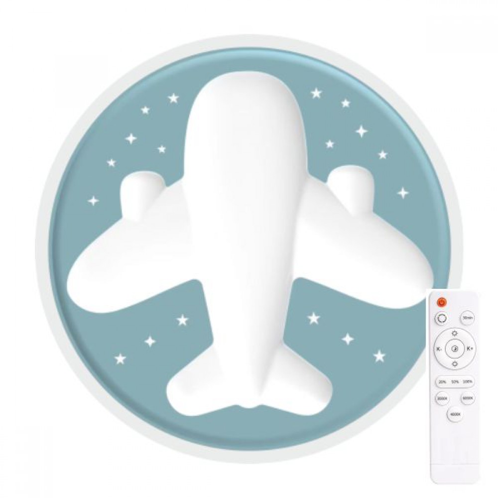 ΠΛΑΦΟΝΙΕΡΑ ΟΡΟΦΗΣ LED ΠΑΙΔΙΚΟ ΑΕΡΟΠΛΑΝΟ CCT 2*24W 3000K | 4000K | 6000K - Spotlight