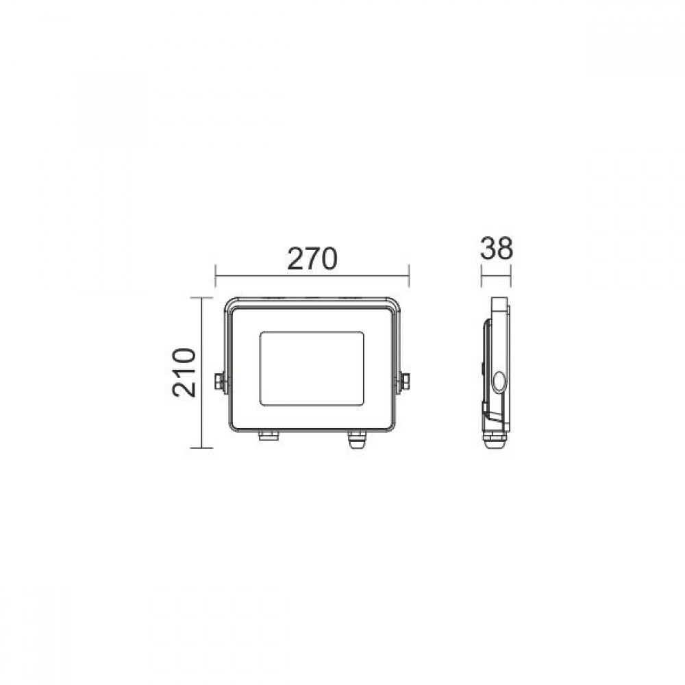 ΠΡΟΒΟΛΕAΣ LED SLIM SMD 100W 6000K Spotlight