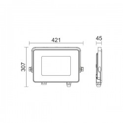 ΠΡΟΒΟΛΕAΣ LED SLIM SMD 300W 6000K SPOTLIGHT