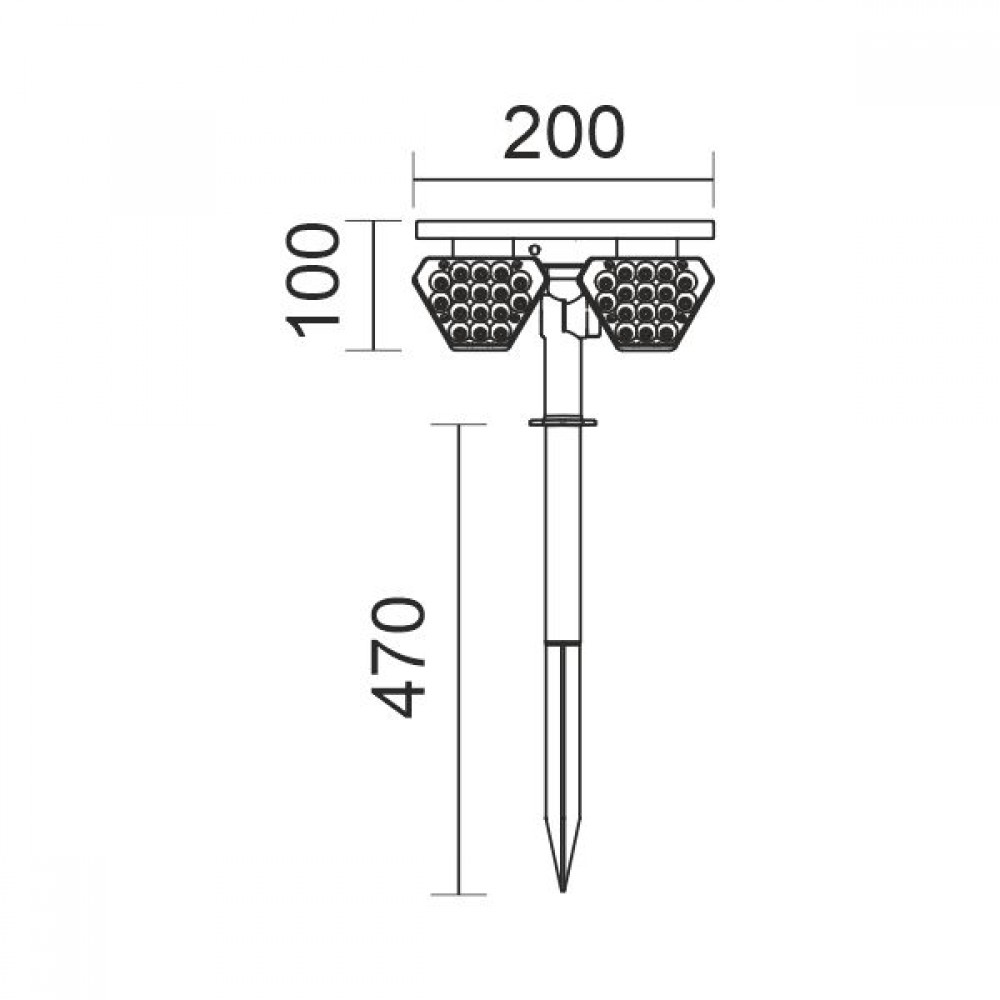 SOLAR ΚΑΡΦΩΤΟ ΔΙΠΛΟ 6W [ 3000K | 4000K | 6000K ] SPOTLIGHT