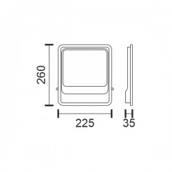 ΠΡΟΒΟΛΕΑΣ 100W ECO 6000K Spotlight