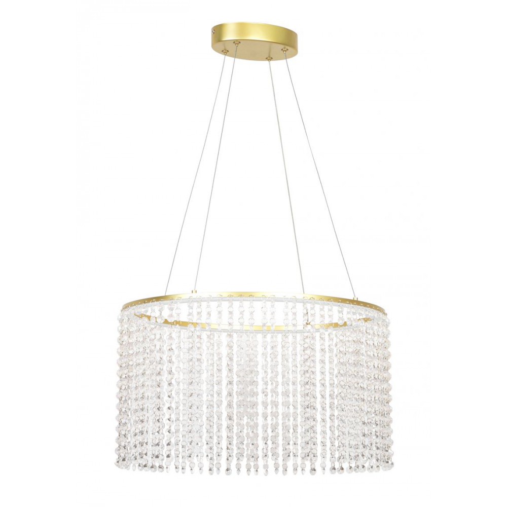 Κρεμαστό Φωτιστικό Χρυσό Με Κρύσταλλα LED 28W L:500 Sol - Viokef