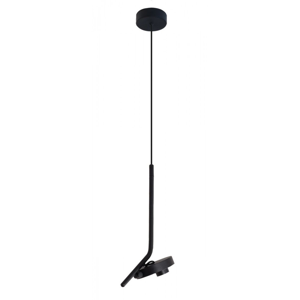 LED Κρεμαστό Φωτιστικό Μονόφωτο Μαύρο Factory 7W CRI 91 - Viokef