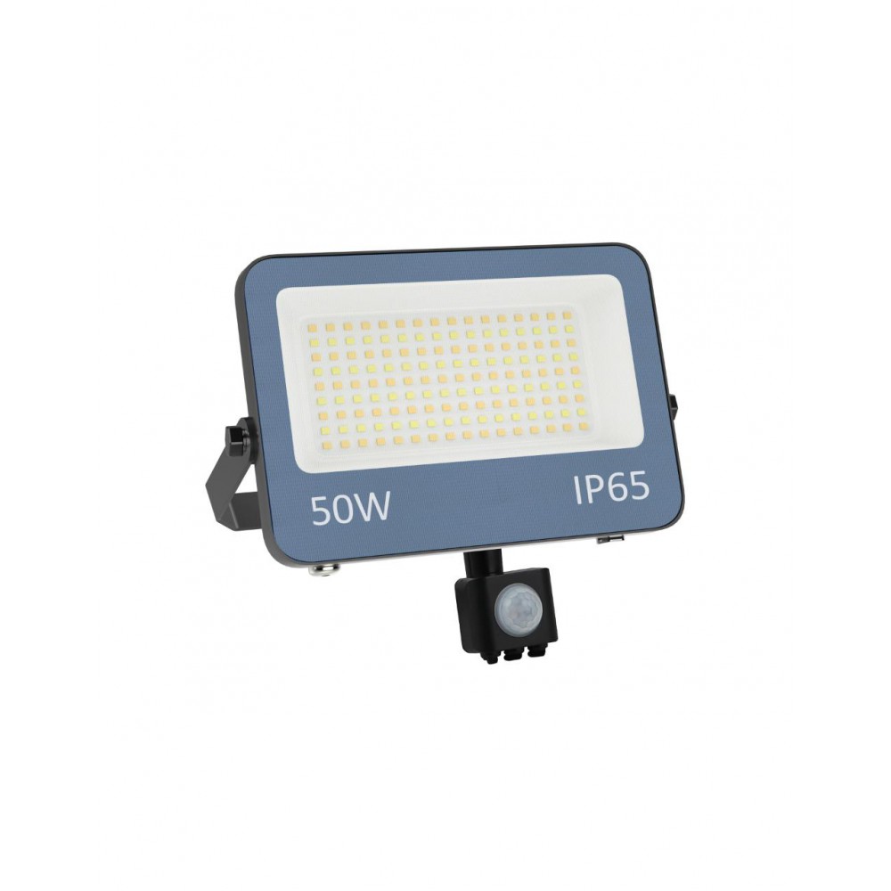 ΠΡΟΒΟΛΕΑΣ LED DOB 50W ME ANIXNEYTH 3CCT(3000/4000/6500K) 180-265V 4750m 120° IP65 ΑΝΘΡΑΚΙ UNIVERSE