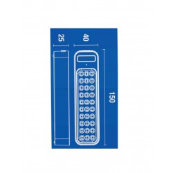 ΦΩΤΙΣΤΙΚΟ LED SMD 1W 6500Κ 230V ΕΠΑΝΑΦΟΡΤΙΖΟΜΕΝΟ ΜΕ ΜΠΑΤΑΡΙΑ Li-ion ΜΗ ΣΥΝΕΧΟΥΣ ΛΕΙΤΟΥΡΓΙΑΣ UNIVERSE