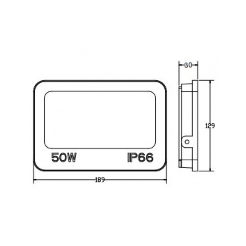 ΠΡΟΒΟΛΕΑΣ LED DOB 50W 3CCT(3000/4000/6500K) 180-265V 4750m 120° IP66 ΑΝΘΡΑΚΙ UNIVERSE