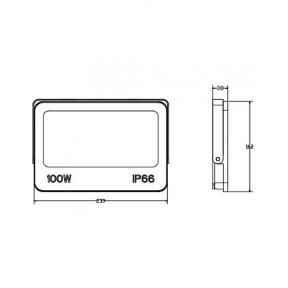 ΠΡΟΒΟΛΕΑΣ LED DOB 100W 3CCT(3000/4000/6500K) 180-265V 9500lm 120° IP66 ΑΝΘΡΑΚΙ UNIVERSE