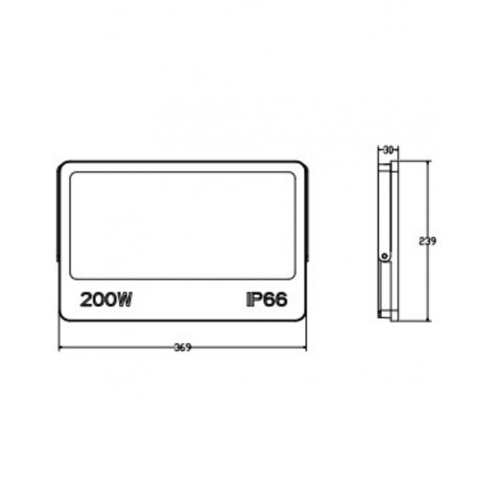 ΠΡΟΒΟΛΕΑΣ LED DOB 200W 3CCT(3000/4000/6500K) 180-265V 19000m 120° IP66 ΑΝΘΡΑΚΙ UNIVERSE