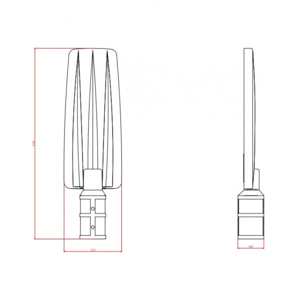 ΦΩΤΙΣΤΙΚΟ ΔΡΟΜΟΥ LED SMD DOB 50W 6500K 180-265V 5000lm 70°x140 IP66 ΑΝΘΡΑΚΙ UNIVERSE