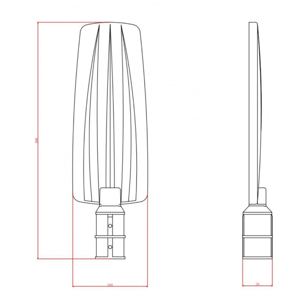 ΦΩΤΙΣΤΙΚΟ ΔΡΟΜΟΥ LED SMD DOB 100W 6500K 180-265V 10000lm 70°x140 IP66 ΑΝΘΡΑΚΙ UNIVERSE