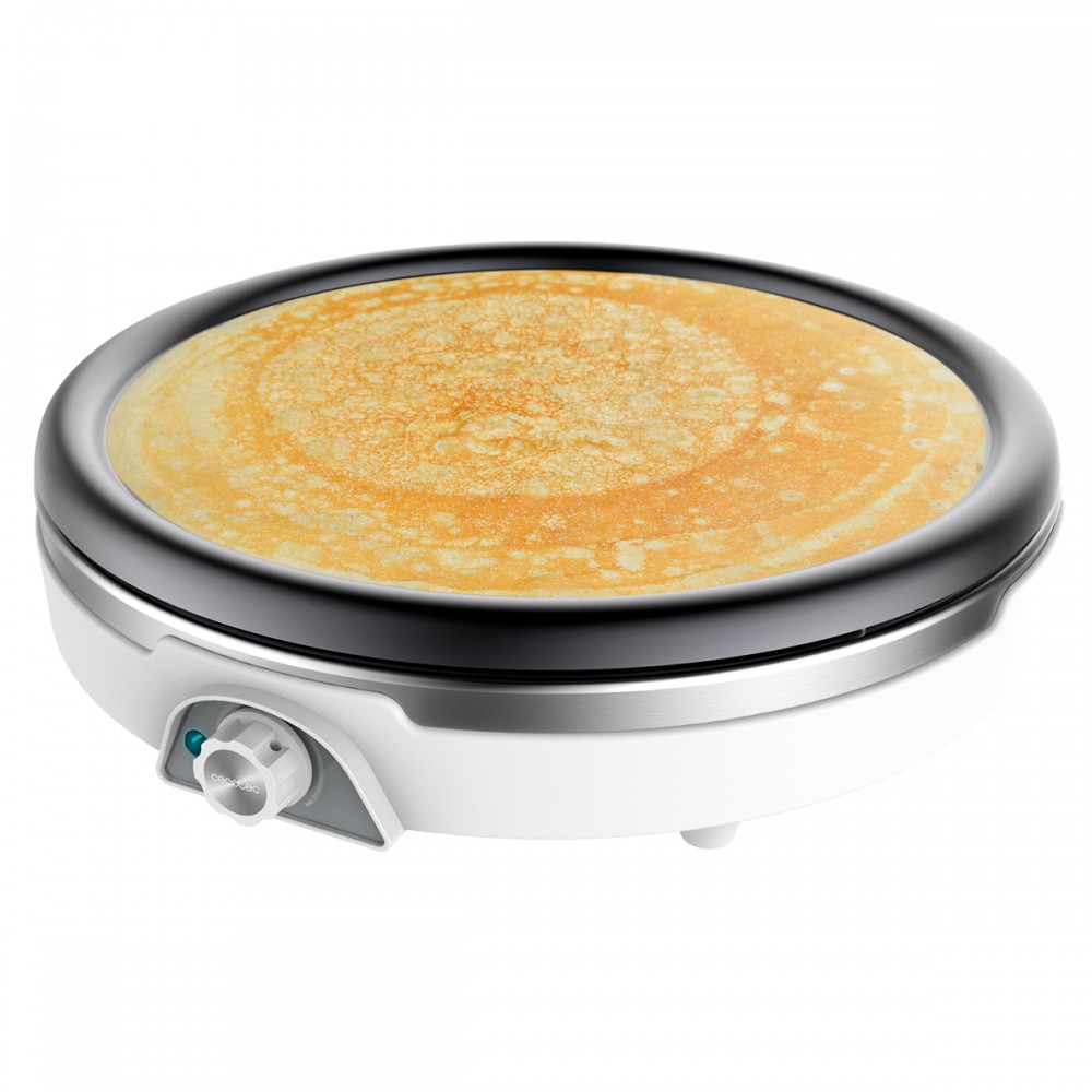 Fun Crepestone XL Inox CEC-08019 - XL Κρεπιέρα 38 Cm Λευκή 1350 W