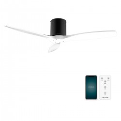 Energy Silence Aero 5500 Aqua Black & White Connected CEC-08514 - Ανεμιστήρας Οροφής Διπλής Κατεύθυνσης Με Τηλεχειριστήριο 40W