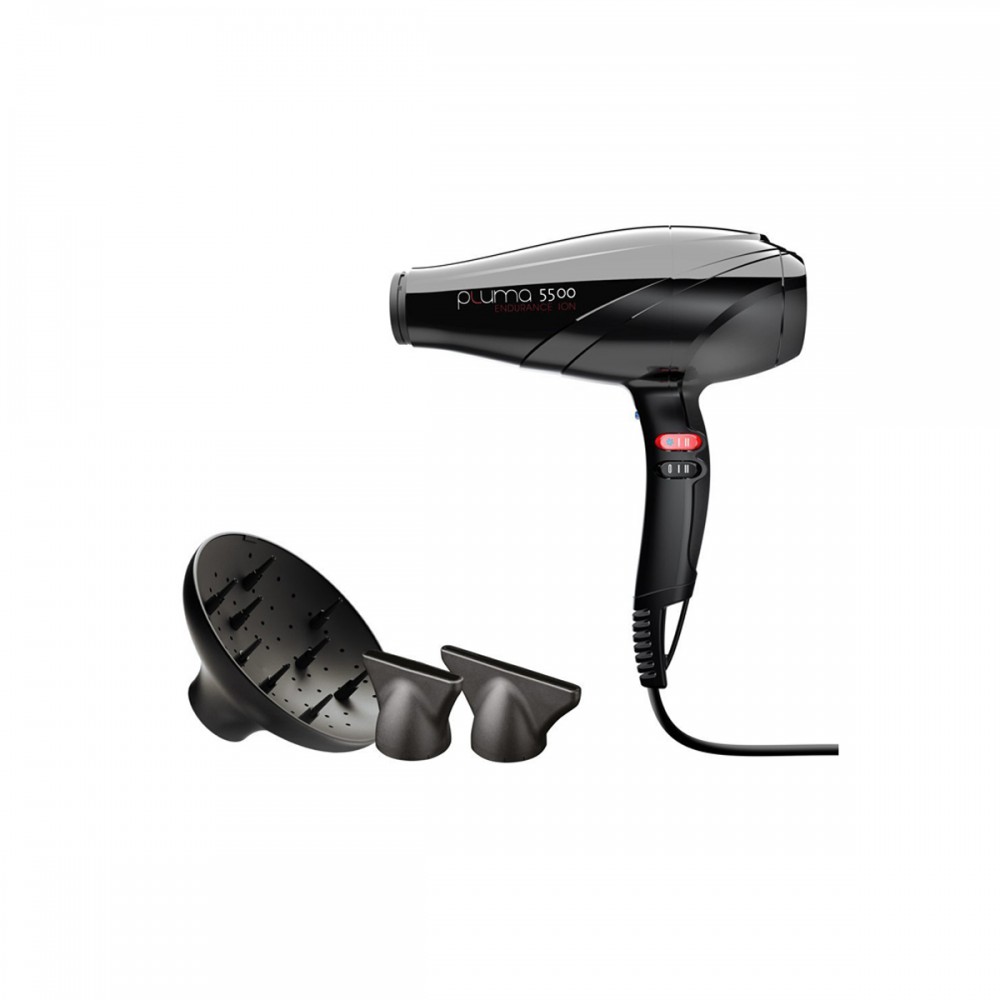 PLUMA5500 ION (BLACK) - Επαγγελματικό Πιστολάκι Μαλλιών Με Φυσούνα 2400 W