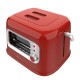 RetroVision Red CEC-08043 - Φρυγανιερα 2 Θεσεων 700 W Κόκκινη