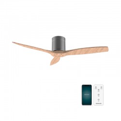ENERGYSILENCE AERO 5500 AQUA IRONLIGHTWOODCONNECTED 08522 - Ανεμιστήρας Οροφής Wi-Fi IP44 με Τηλ/ριο 40W