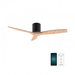 ENERGYSILENCE AERO 5500 AQUA BLACK&LIGHTWOOD CONNECTED 08520 - Ανεμιστήρας Οροφής Wi-Fi IP44 με Τηλ/ριο 40W