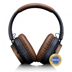 HPB-730BN - Ασύρματα / Ενσύρματα Over Ear Ακουστικά Με Bluetooth & 41 Ώρες Λειτουργίας Καφέ
