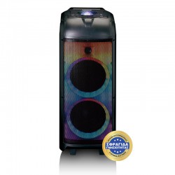 PA-260BK - Party Σύστημα Karaoke Με Bluetooth, Led Φωτισμό, 2 Ασύρματα Μικρόφωνα & Διάρκεια Μπαταρίας Έως 12 Ώρες Μαύρο