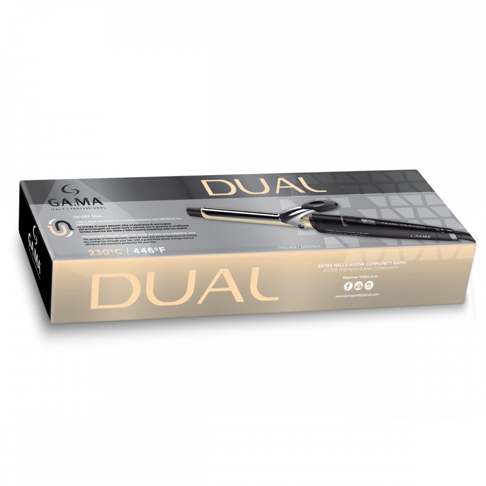 DUAL 19 MM - Ψαλίδι Μαλλιών Για Μπούκλες 19 mm Με Κεραμική Ράβδο Εμποτισμένη με Αιθέρια Έλαια & Πιάστρα Τιτανίου 230°C