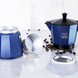 MokClassic 300 Blue CEC-01658 - Μπρίκι Espresso για 3 Φλιτζάνια