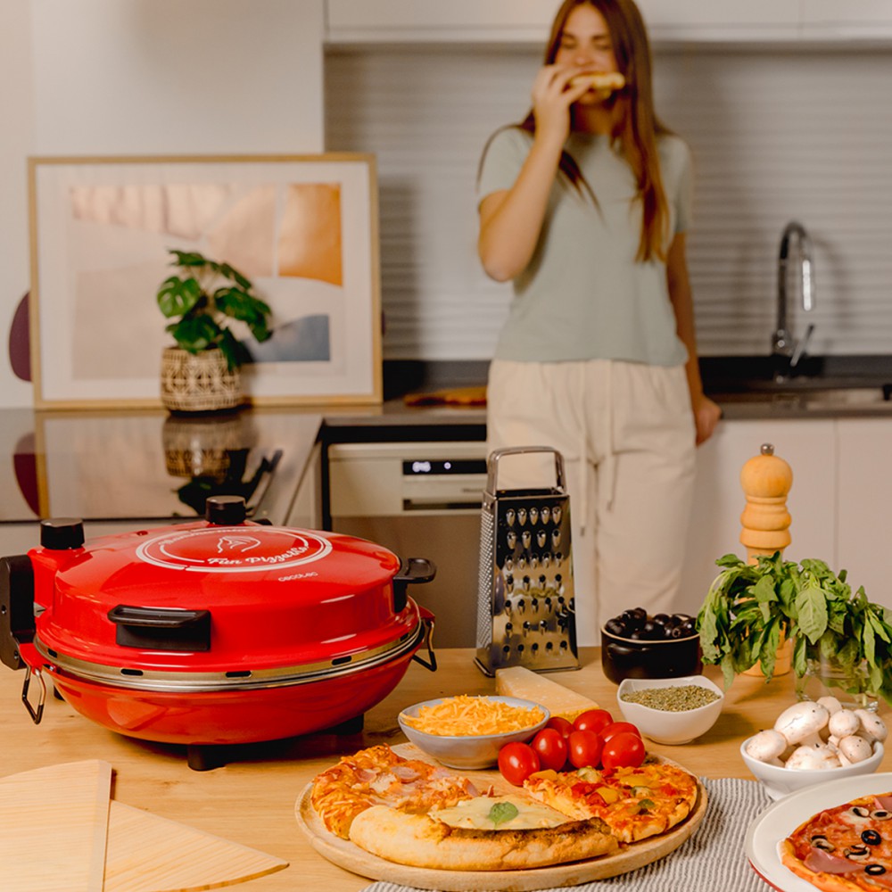 Fun Pizza&Co Mamma Mía CEC-03825 - Παρασκευαστής Πίτσας 1200W Κόκκινος