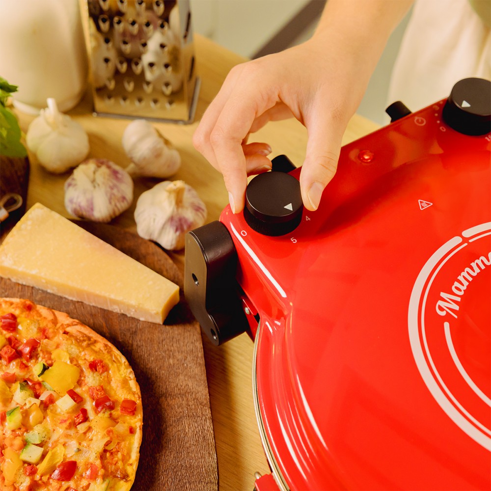 Fun Pizza&Co Mamma Mía CEC-03825 - Παρασκευαστής Πίτσας 1200W Κόκκινος