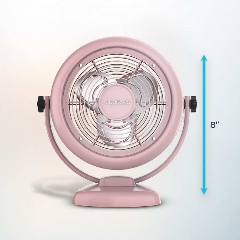 Energy Silence 800 Retro Desk Pink CEC-08207 - Επιτραπέζιος Ρετρό Ανεμιστήρας 20W | 20cm