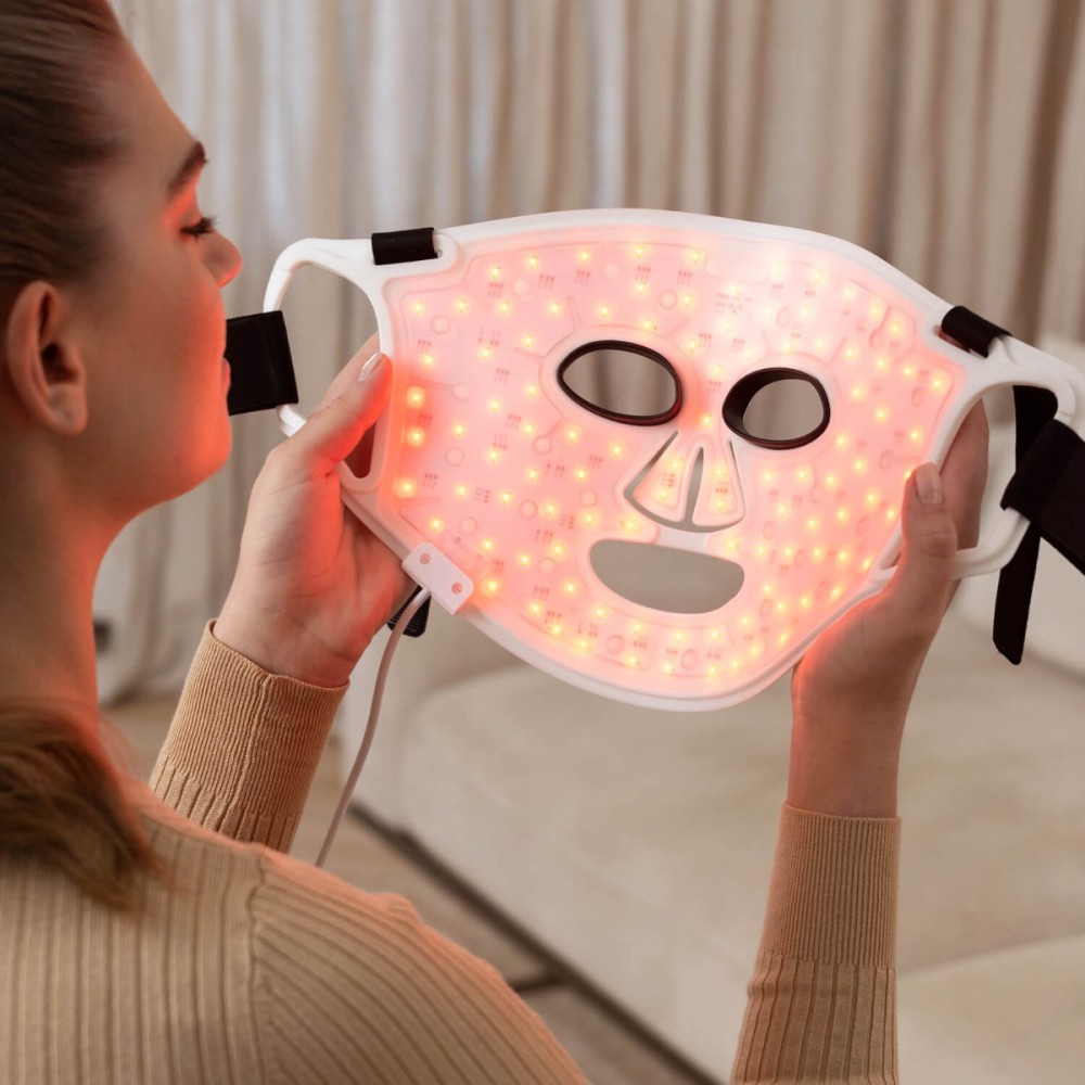 LED FACE MASK 100 (FLM100PE1001) - LED Μάσκα Φωτοθεραπείας Προσώπου Κατά της Ακμής και για Αντιγήρανση