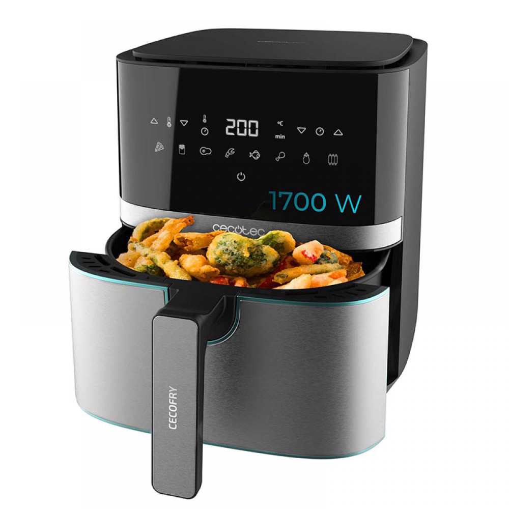 Cecofry Full Inox 5500 Pro CEC-03317 - Ψηφιακή Φριτέζα Αέρος (Air Fryer) Με Αποσπώμενο Κάδο 5.5 Lt Ασημί Cecofry Full Inox 5500 Pro CEC-03317 - Ψηφιακή Φριτέζα Αέρος (Air Fryer) Με Αποσπώμενο Κάδο 5.5 Lt Ασημί