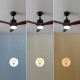 EnergySilence Aero 5275 Dark Wood CEC-08554 - Ανεμιστήρας Οροφής 2 σε 1 με Φως, Διπλής Κατεύθυνσης και Τηλεχειριστήριο 40W | 132cm