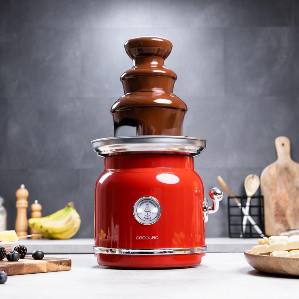 Fun Chocolicious CEC-08020 - Συντριβάνι Σοκολάτας με 3 Επίπεδα 500 G Κόκκινο
