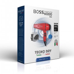 Boss 6000 Red Ultra Ionic Line - Επαγγελματικό Πιστολάκι Μαλλιών Με 2 Στόμια & Φυσούνα 2500 W