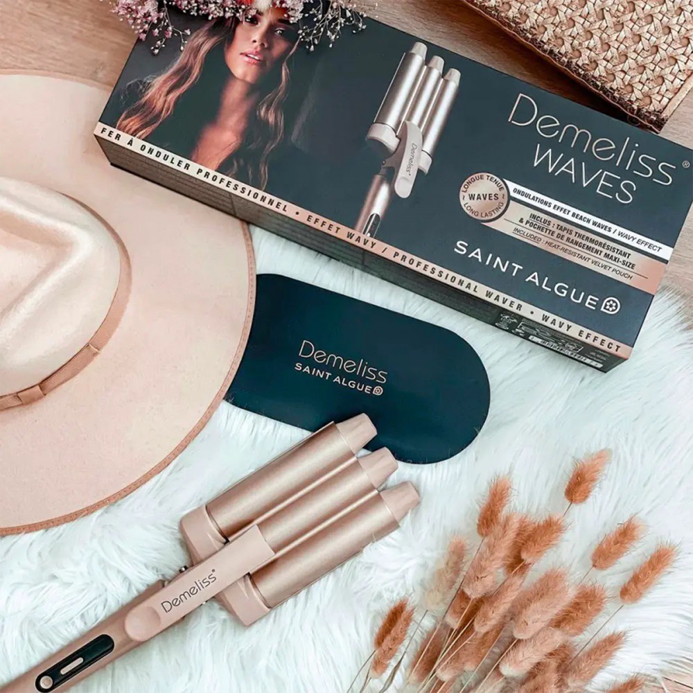 WAVES - Επαγγελματικό Ψηφιακό Τριπλό Ψαλίδι Μαλλιών Για Μπούκλες 2. 8 cm Με Κεραμική Πλάκα 210˚C