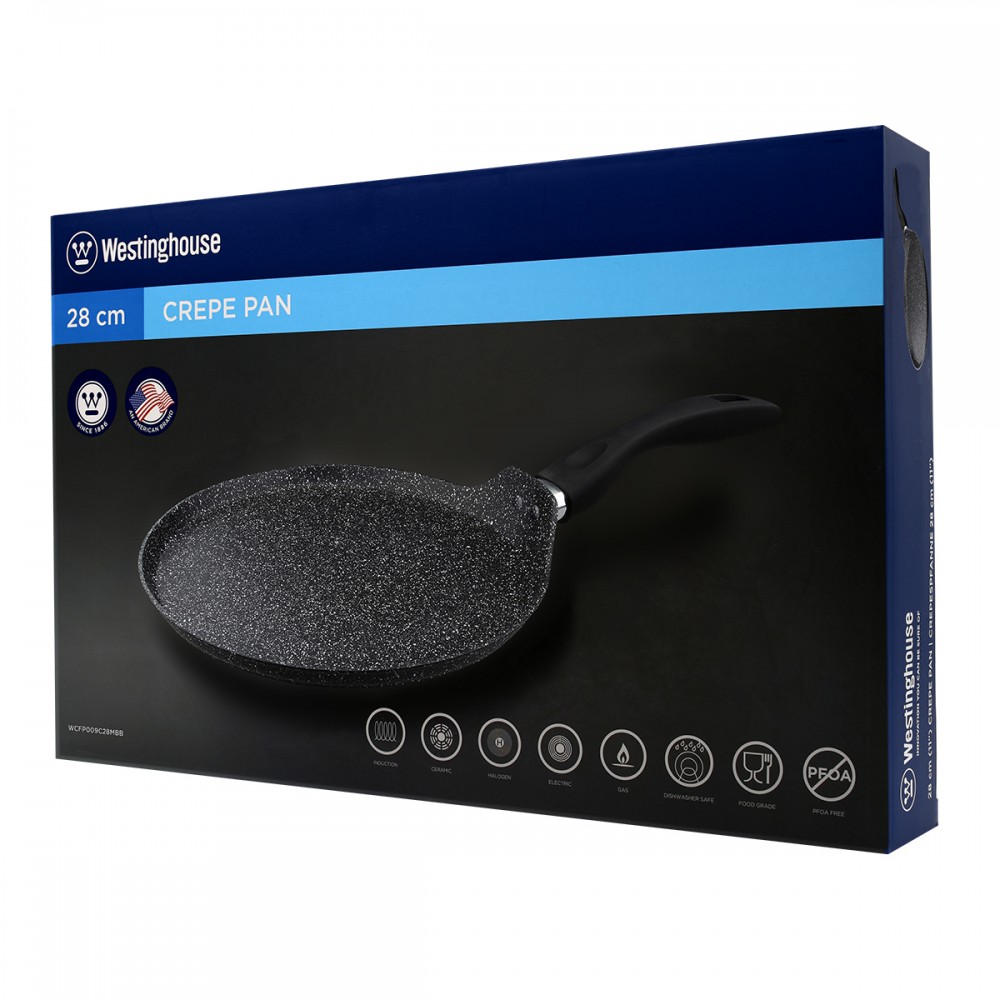 WCFP0009C28MBB - Κρεπιέρα Από Αλουμίνιο Με Αντικολλητική Επίστρωση Μάρμαρου 28 cm WCFP0009C28MBB - Κρεπιέρα Από Αλουμίνιο Με Αντικολλητική Επίστρωση Μάρμαρου 28 cm