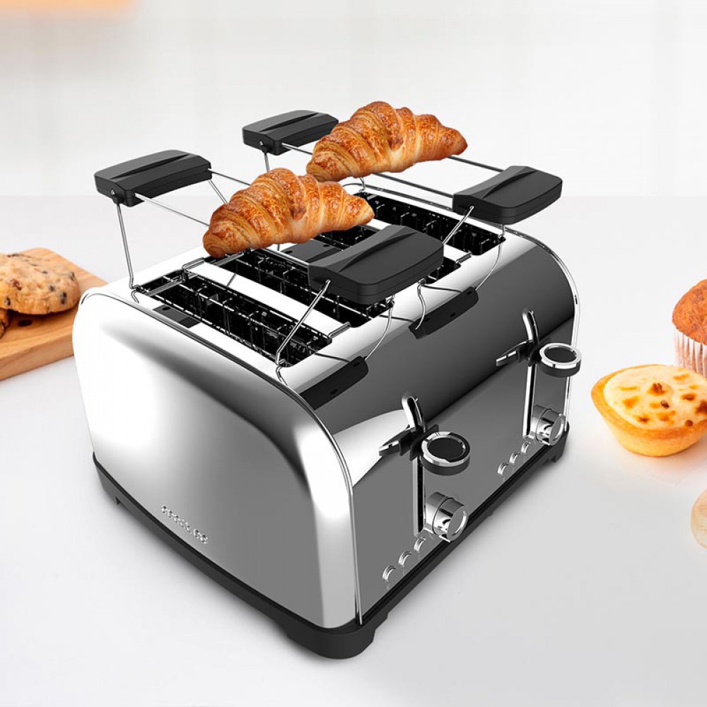 Toastin’ time 1700 Double Inox CEC-04828 - Φρυγανιερα 4 Θεσεων 1700 W Inox