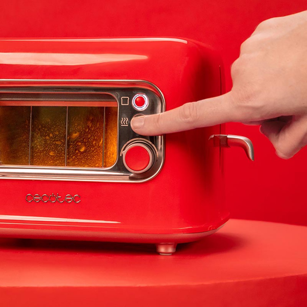 RetroVision Red CEC-08043 - Φρυγανιερα 2 Θεσεων 700 W Κόκκινη