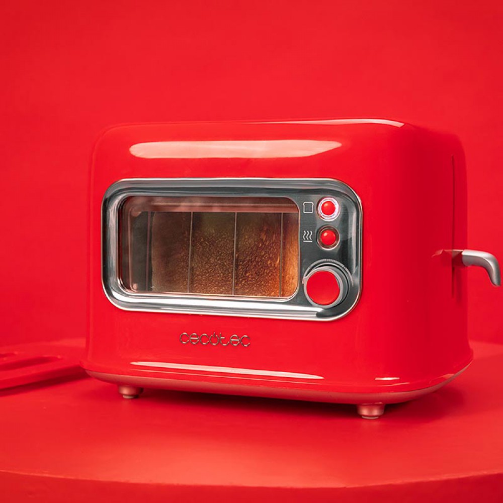 RetroVision Red CEC-08043 - Φρυγανιερα 2 Θεσεων 700 W Κόκκινη