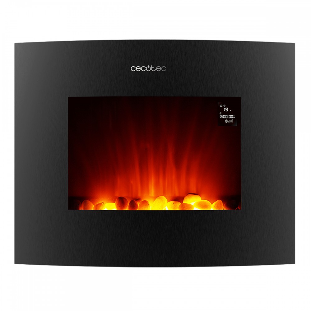 Ready Warm 2650 Curved Flames Connected CEC-05814 - Ηλεκτρικό Τζάκι Επιτοίχιο 2000 W (52 x 66 cm) με Wi-Fi Και Τηλεχειριστήριο