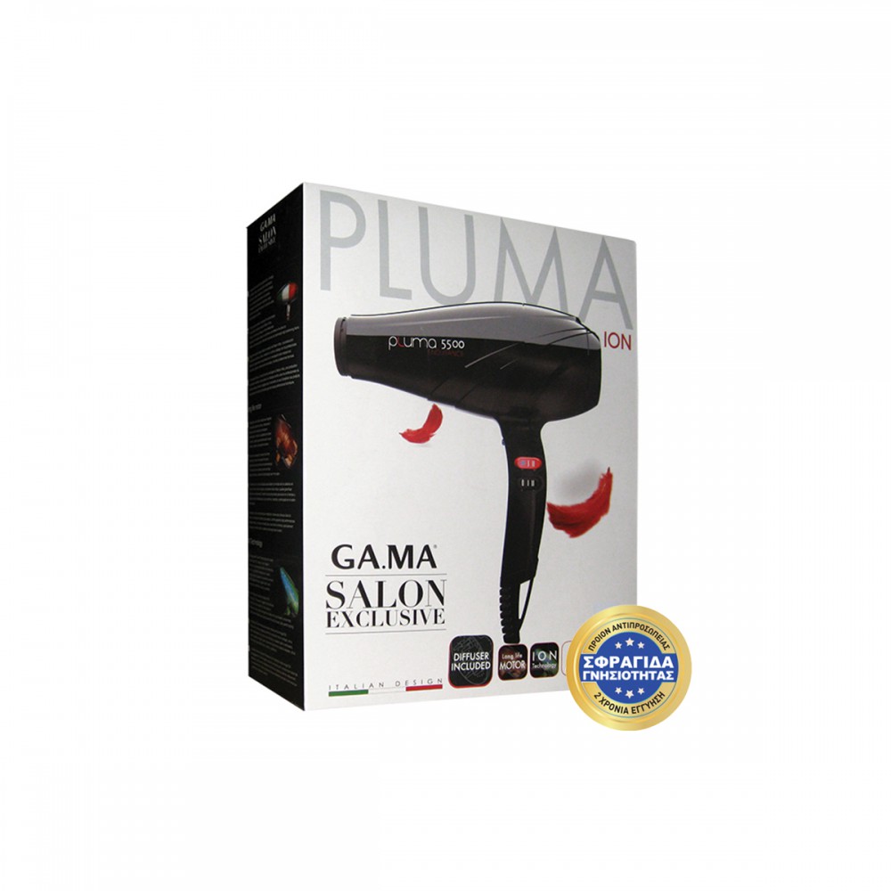 PLUMA5500 ION (TURQUOISE) - Επαγγελματικό Πιστολάκι Μαλλιών Με Φυσούνα 2400 W