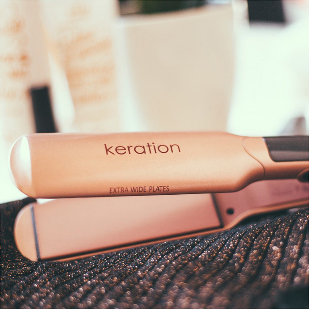X-WIDE KERATIN - Ψηφιακή Πρέσα Μαλλιών Με Πλάκες Με Επίστρωση Micro Glitt 230˚C