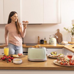 Toast&Taste 800 Vintage Light Green CEC-03209 - Φρυγανιέρα 2 Θέσεων 850 W Πράσινο