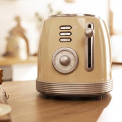 Toast&Taste 800 Vintage Light Yellow CEC-03210 - Φρυγανιέρα 2 Θεσεων 850 W Κίτρινη